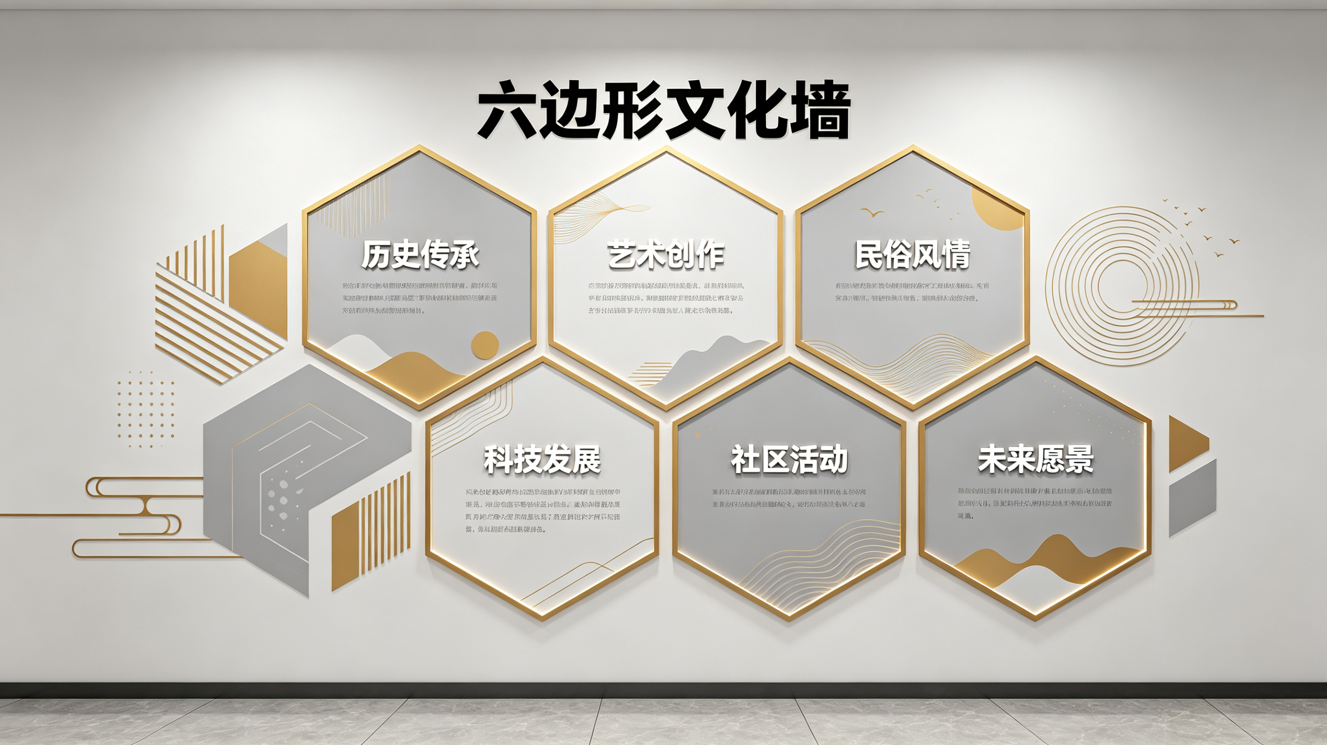 来安企业文化墙 | 六边形信息美学